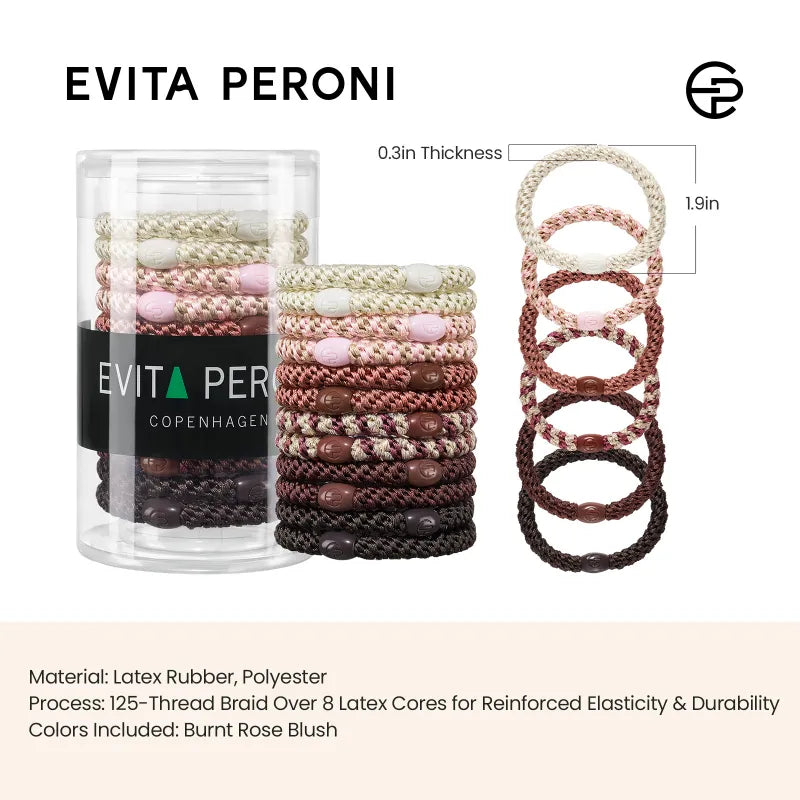 Roxanne Thick Hair Tie Pony Elastic Ponytail Holder (12 pcs) - EVITA PERONI OFFICIAL
