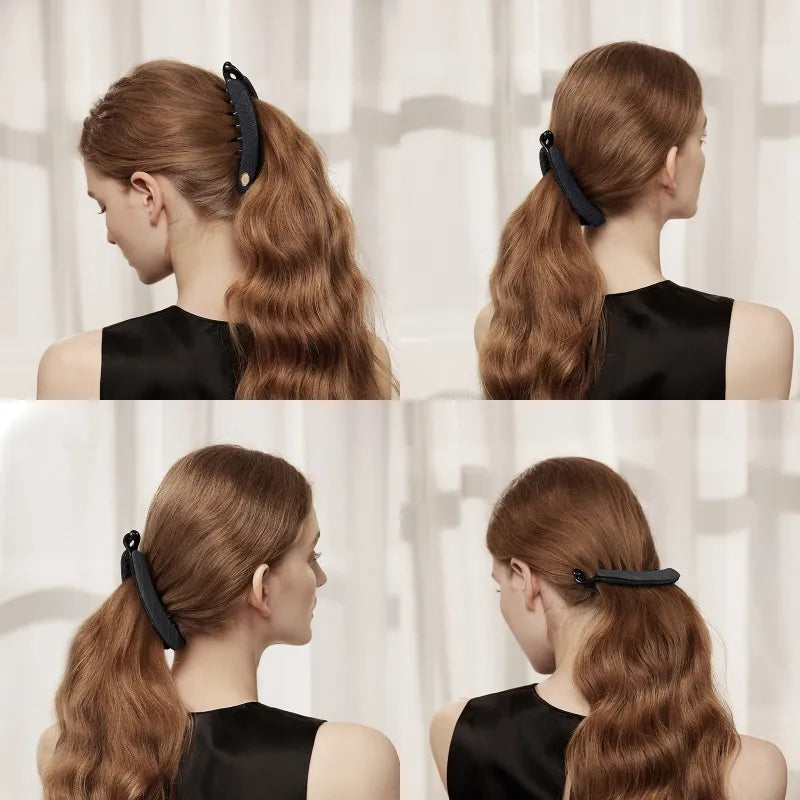Maeve Banana Clip in Suiting Fabric