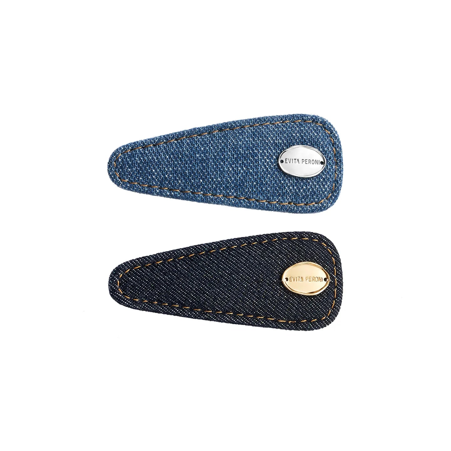 Cassia Denim Snap Clip - EVITA PERONI OFFICIAL