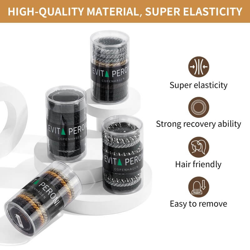 Roxanne Thick Hair Tie Pony Elastic Ponytail Holder (12 pcs) - EVITA PERONI OFFICIAL