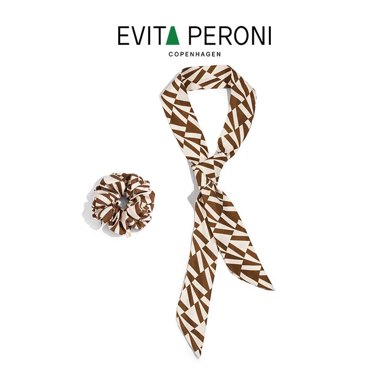 Mulberry Silk Julia Medium Scrunchie with Bow Tail - EVITA PERONI OFFICIAL