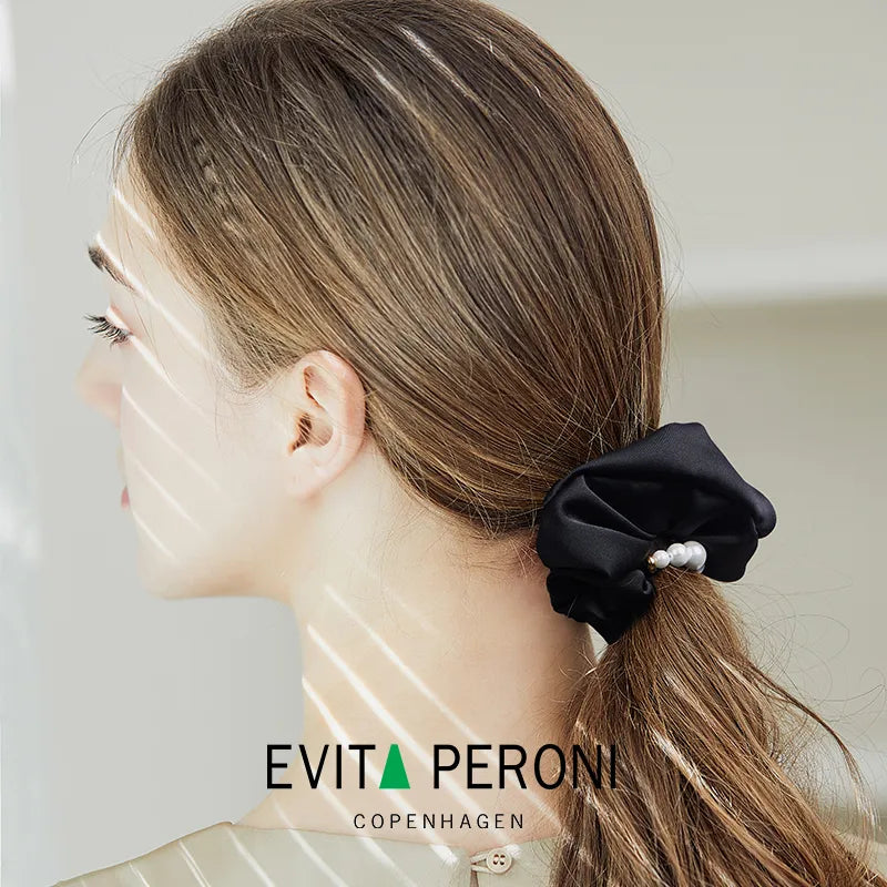 Retro Pearl Large Scrunchie - EVITA PERONI OFFICIAL