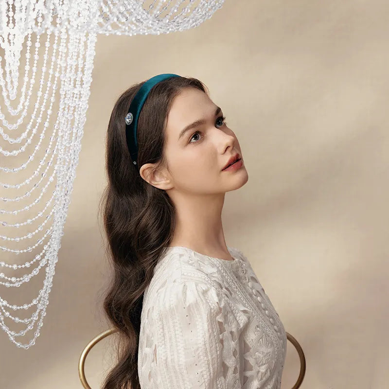 Joanne Velvet Padded Headband - EVITA PERONI OFFICIAL