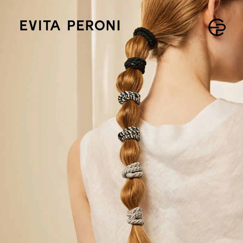 Roxanne Thick Hair Tie Pony Elastic Ponytail Holder (12 pcs) - EVITA PERONI OFFICIAL