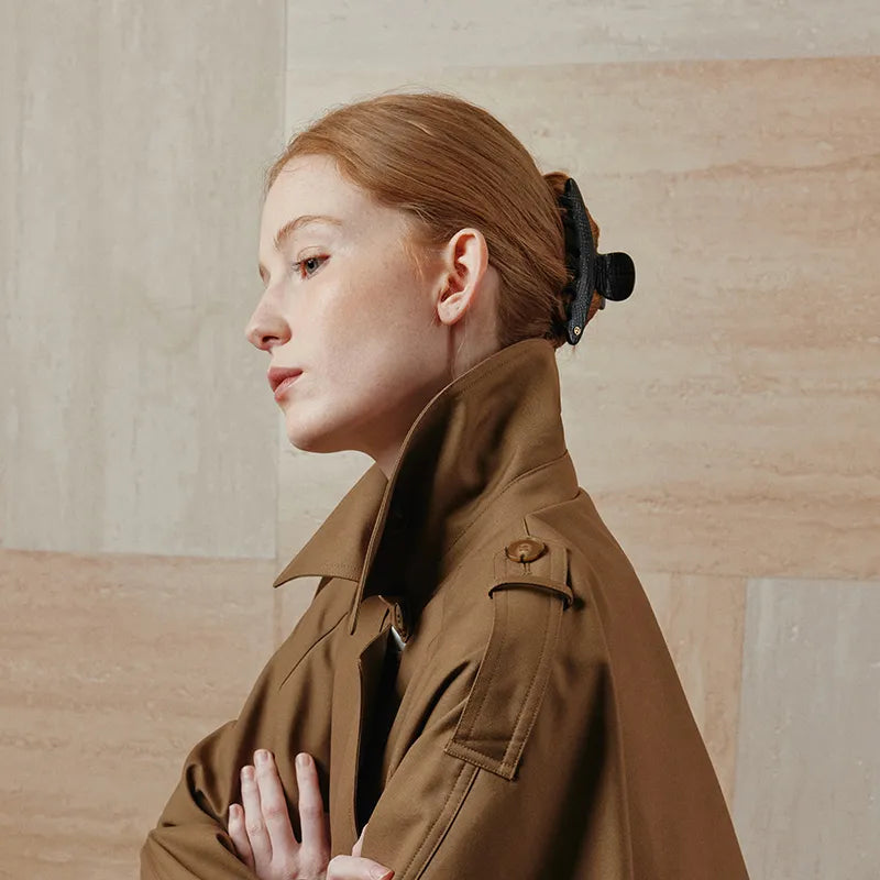 lsolde Crocodile Print Hair Claw - EVITA PERONI OFFICIAL