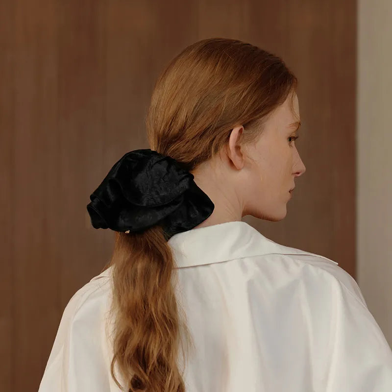 Beatrice Oversized Ruffled Scrunchie - EVITA PERONI OFFICIAL