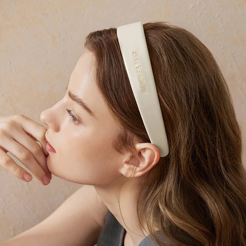 Morta Lambskin Wide Headband - EVITA PERONI OFFICIAL