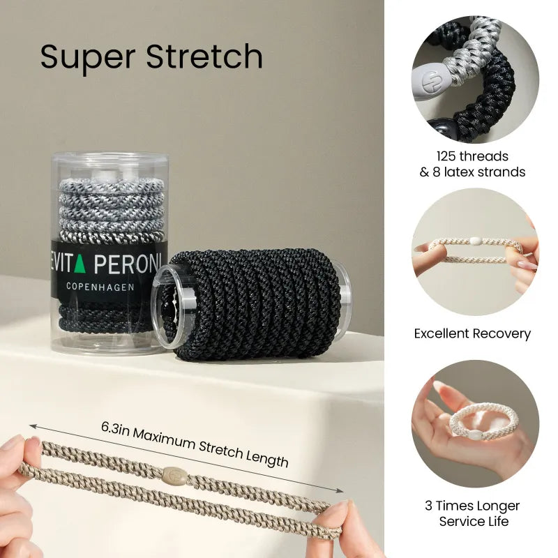 Roxanne Thick Hair Tie Pony Elastic Ponytail Holder (12 pcs) - EVITA PERONI OFFICIAL