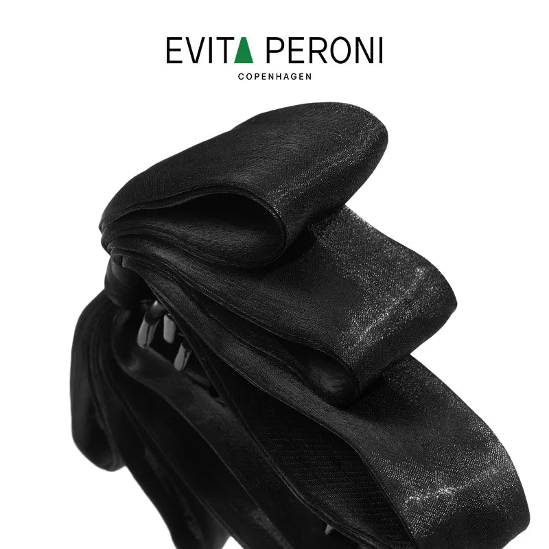 Trinity Ruffled Ribbon Bow Banana Clip - EVITA PERONI OFFICIAL
