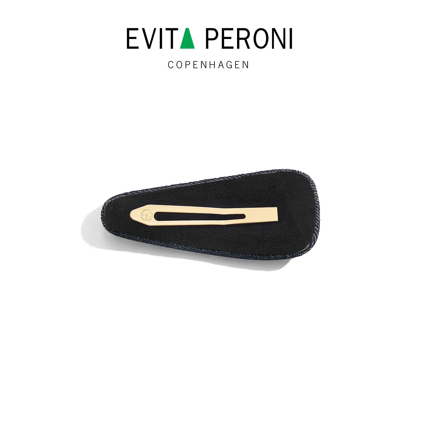 Cassia Denim Snap Clip - EVITA PERONI OFFICIAL
