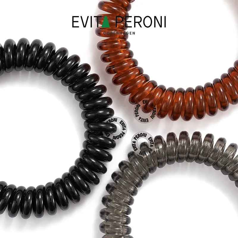 Zephyrine Jelly Spiral Hair Ties (6 pcs) - EVITA PERONI OFFICIAL
