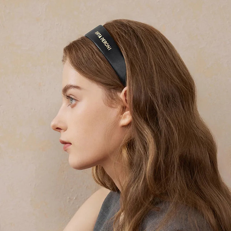 Morta Lambskin Wide Headband - EVITA PERONI OFFICIAL