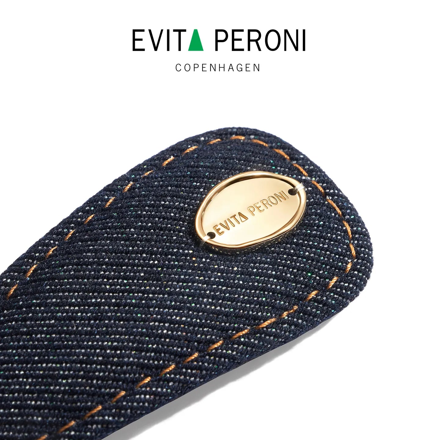Cassia Denim Snap Clip - EVITA PERONI OFFICIAL