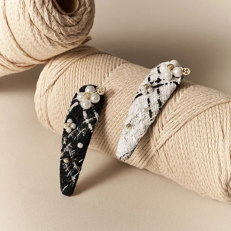 Adela Tweed Hair Snap Clip - EVITA PERONI OFFICIAL