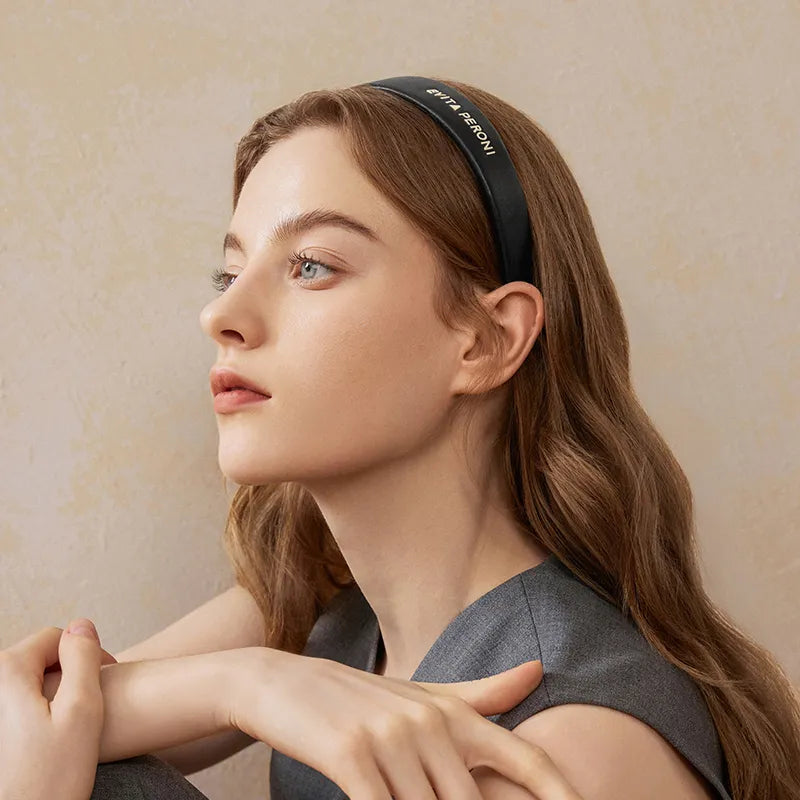 Morta Lambskin Wide Headband - EVITA PERONI OFFICIAL