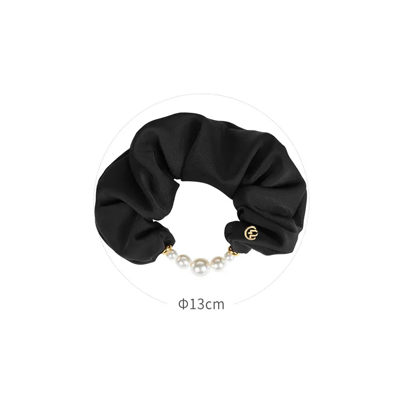 Retro Pearl Large Scrunchie - EVITA PERONI OFFICIAL