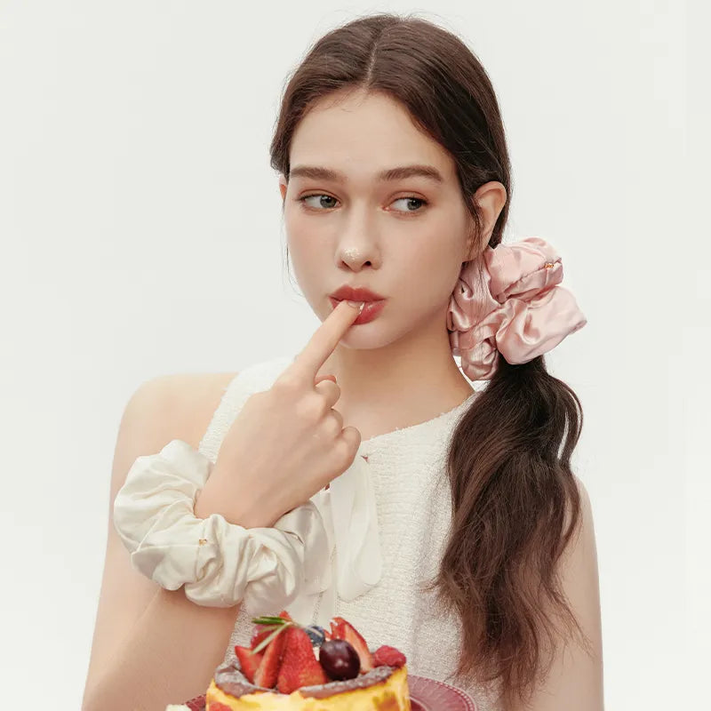 Cloud Reverie Large Silk Scrunchie