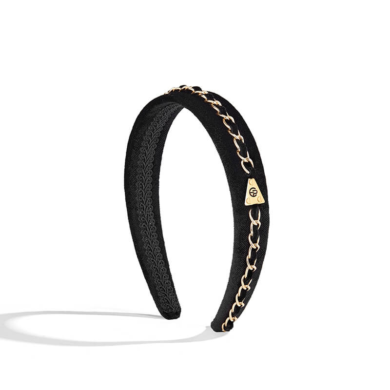 Victoria Metal Chain Padded Headband display picture 3