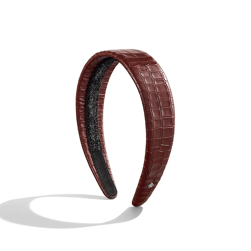Theodora Cowhide Wide Headband - EVITA PERONI OFFICIAL
