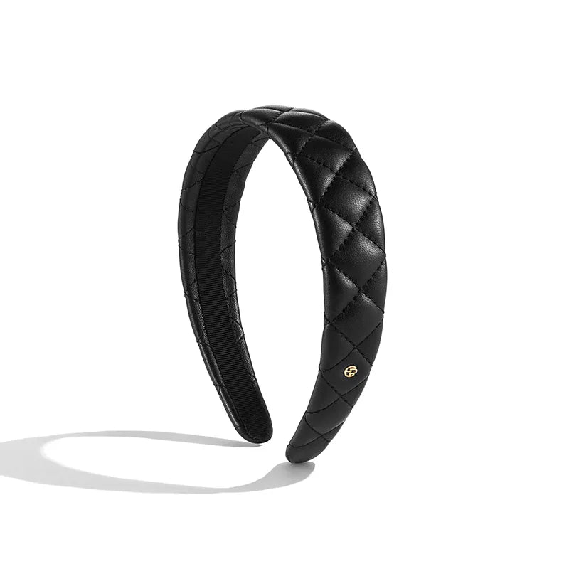 Beatrice Lambskin Wide Headband display picture 2