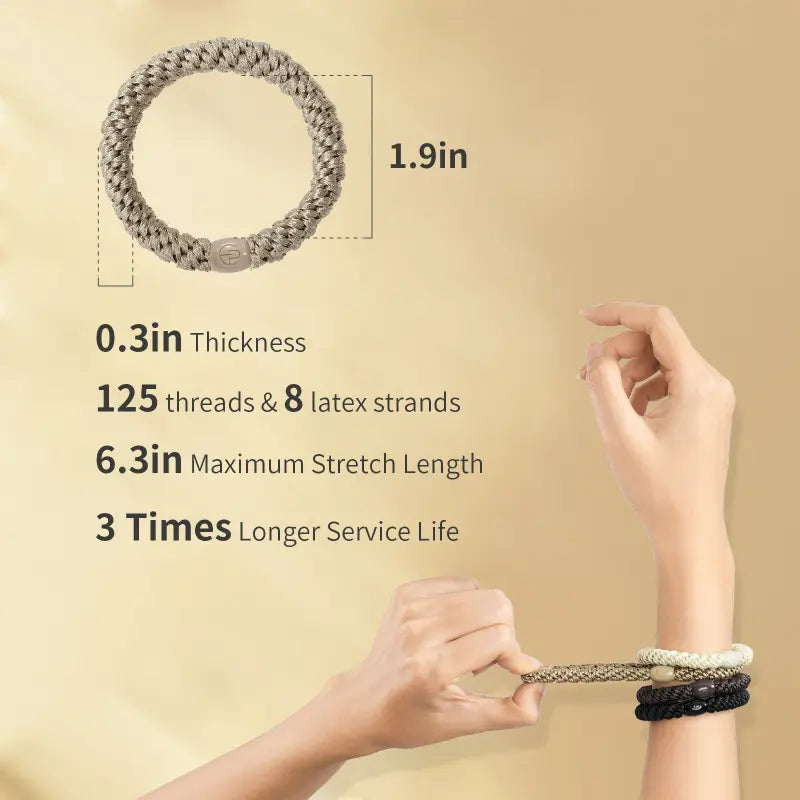 Roxanne Thick Hair Tie Pony Elastic Ponytail Holder (12 pcs)