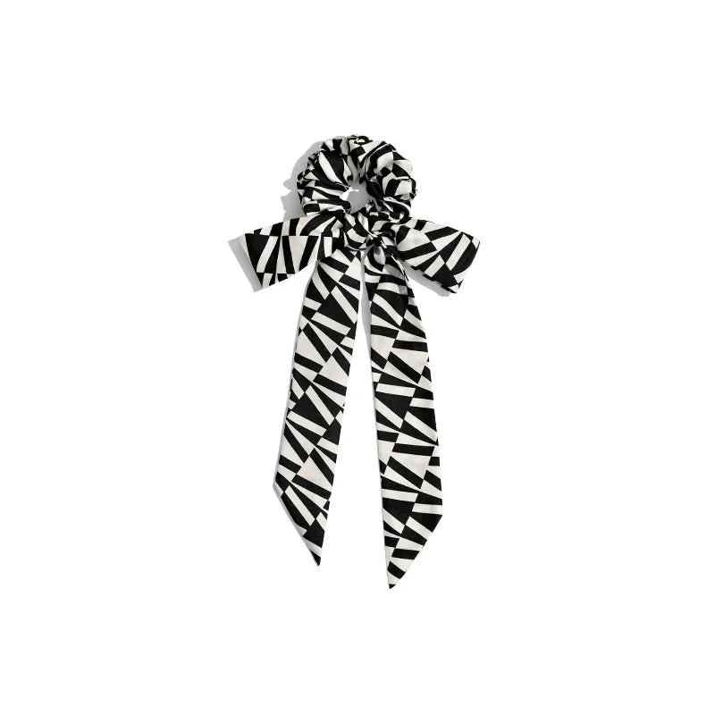 Mulberry Silk Julia Medium Scrunchie with Bow Tail - EVITA PERONI OFFICIAL