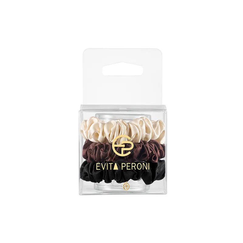 Silvia Silk Small Scrunchies 3PCS Set - EVITA PERONI OFFICIAL