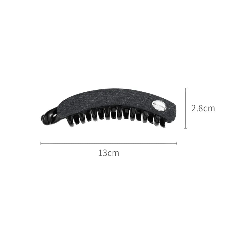 Maeve Banana Clip in Suiting Fabric