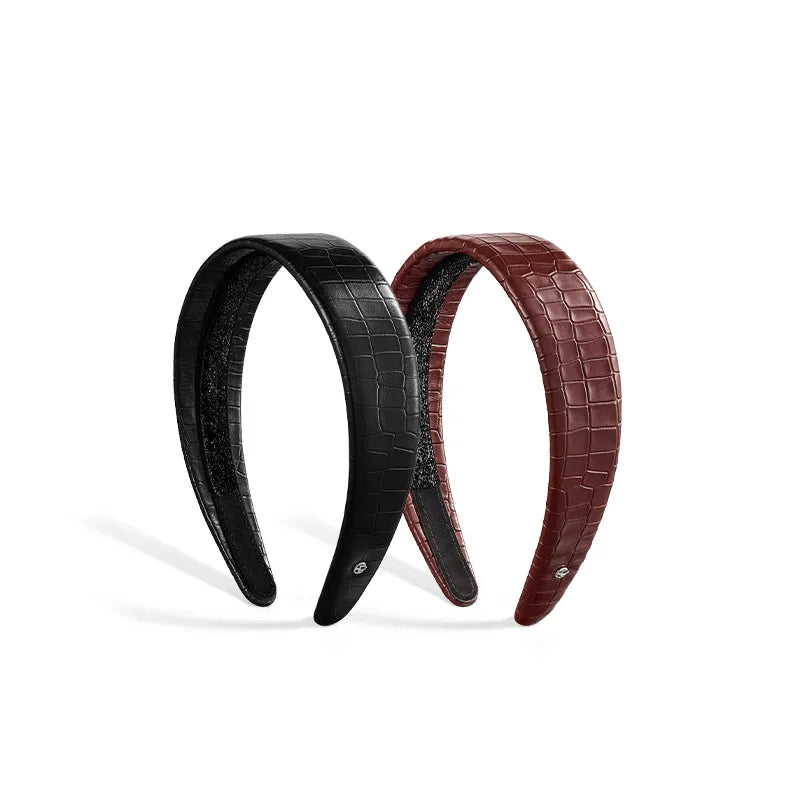 Theodora Cowhide Wide Headband - EVITA PERONI OFFICIAL