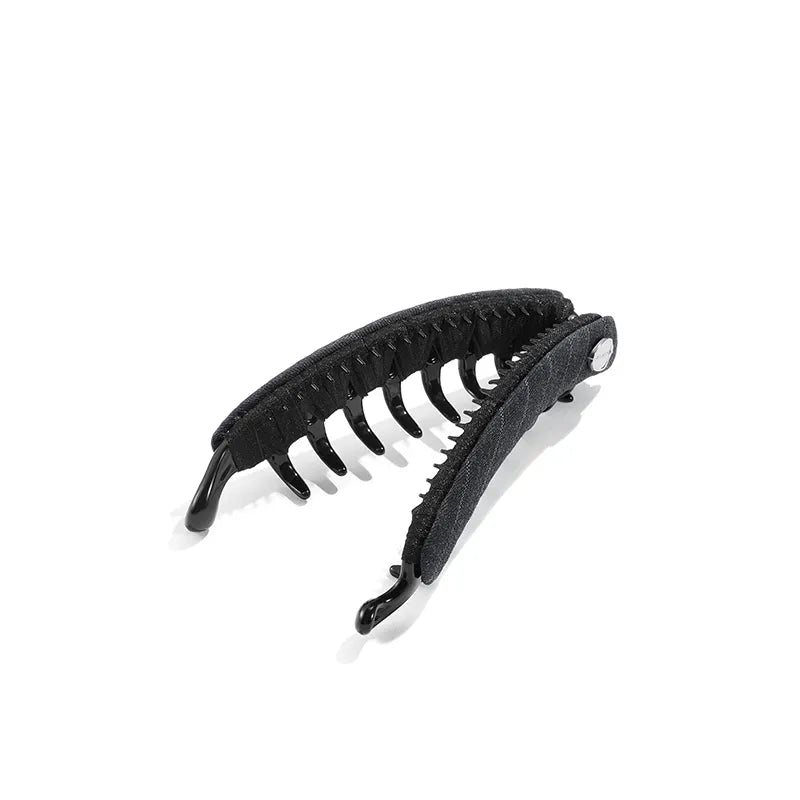 Maeve Banana Clip in Suiting Fabric