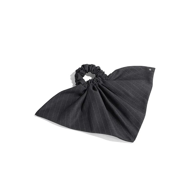 Maeve Gray Palette Large Srunchi in Suiting Fabric