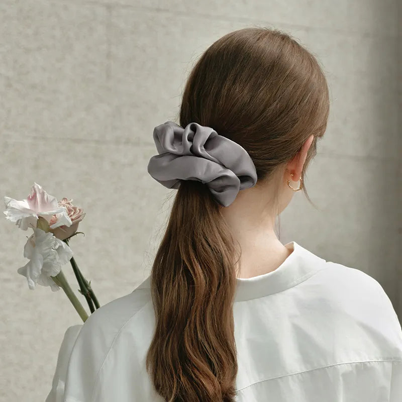 Whispers of Soft Light Satin Large Scrunchie