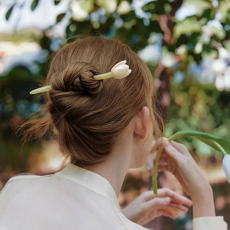 Afternoon Tulips Hair Pin Stick - EVITA PERONI OFFICIAL