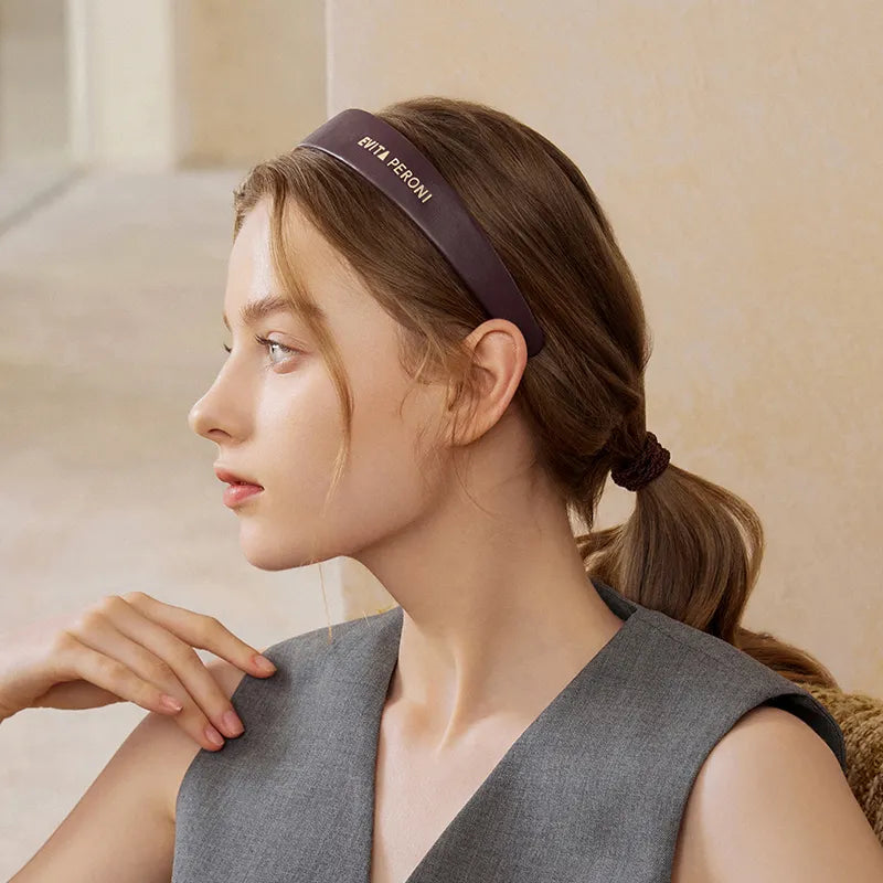 Morta Lambskin Wide Headband - EVITA PERONI OFFICIAL