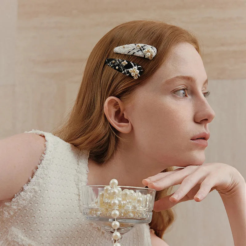 Adela Tweed Hair Snap Clip - EVITA PERONI OFFICIAL