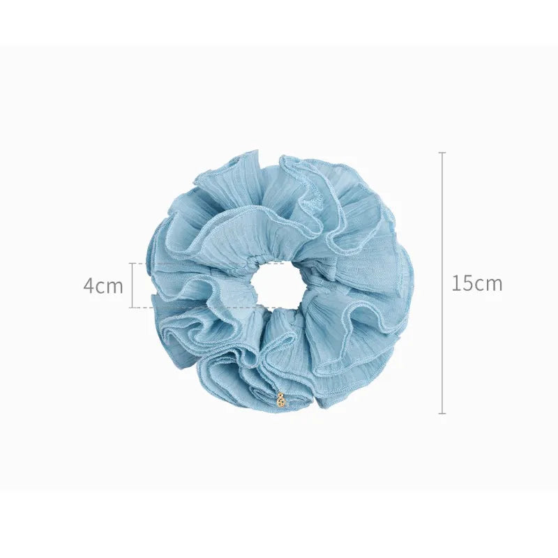 Adelaide Pleated Ruffled Large Scrunchie - EVITA PERONI OFFICIAL