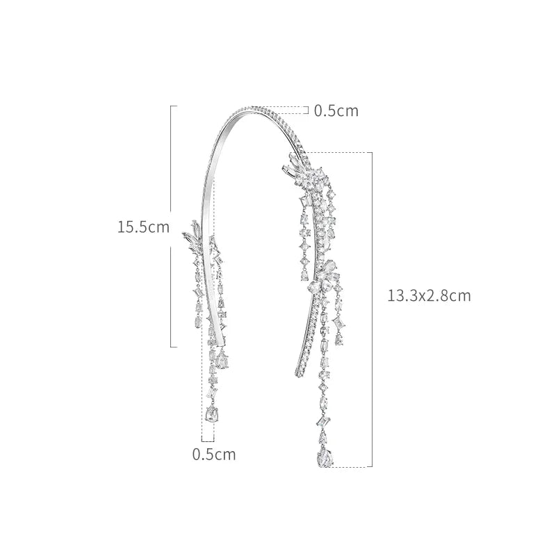 Tessa Crystal Tassel Headband