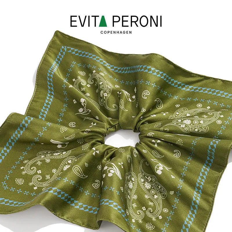 Celeste Paisley Pattern Large Scrunchie - EVITA PERONI OFFICIAL