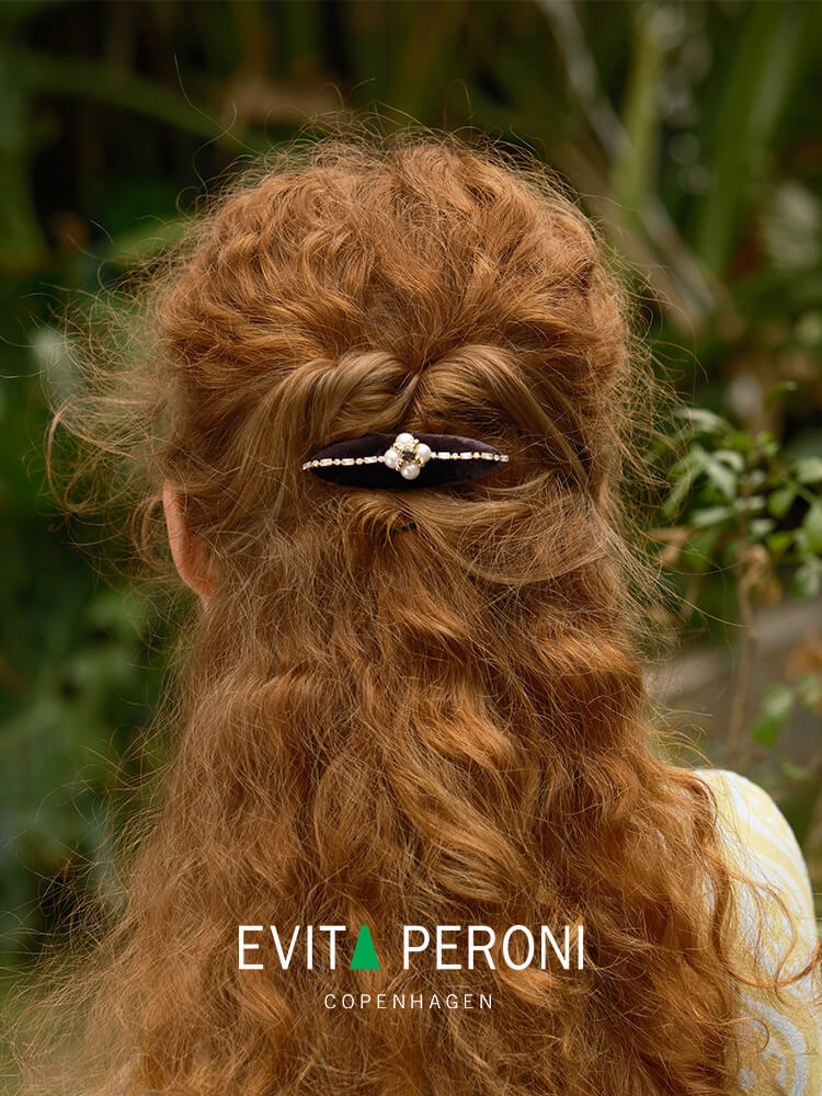 Herriet Velvet Small Barrette - EVITA PERONI OFFICIAL