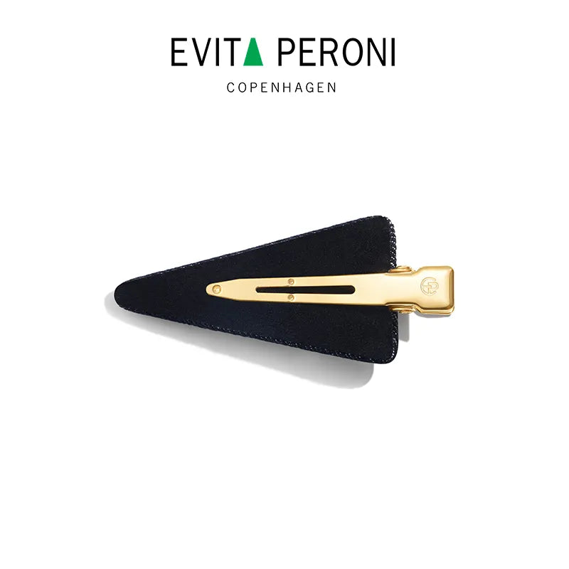 Cassia Denim Triangle Pelican Clip - EVITA PERONI OFFICIAL