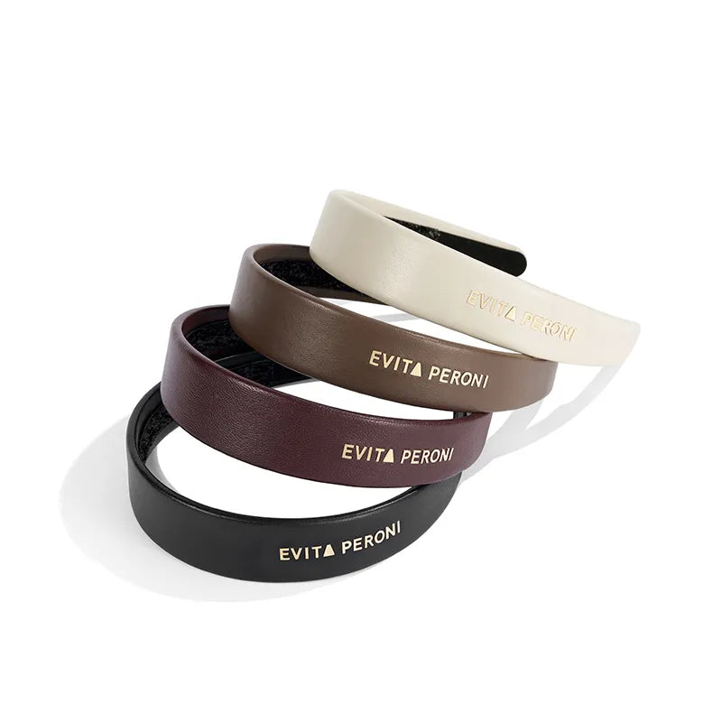 Morta Lambskin Wide Headband - EVITA PERONI OFFICIAL
