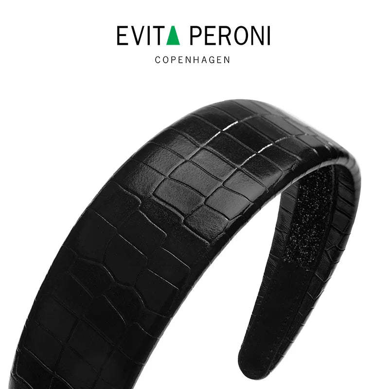 Theodora Cowhide Wide Headband - EVITA PERONI OFFICIAL