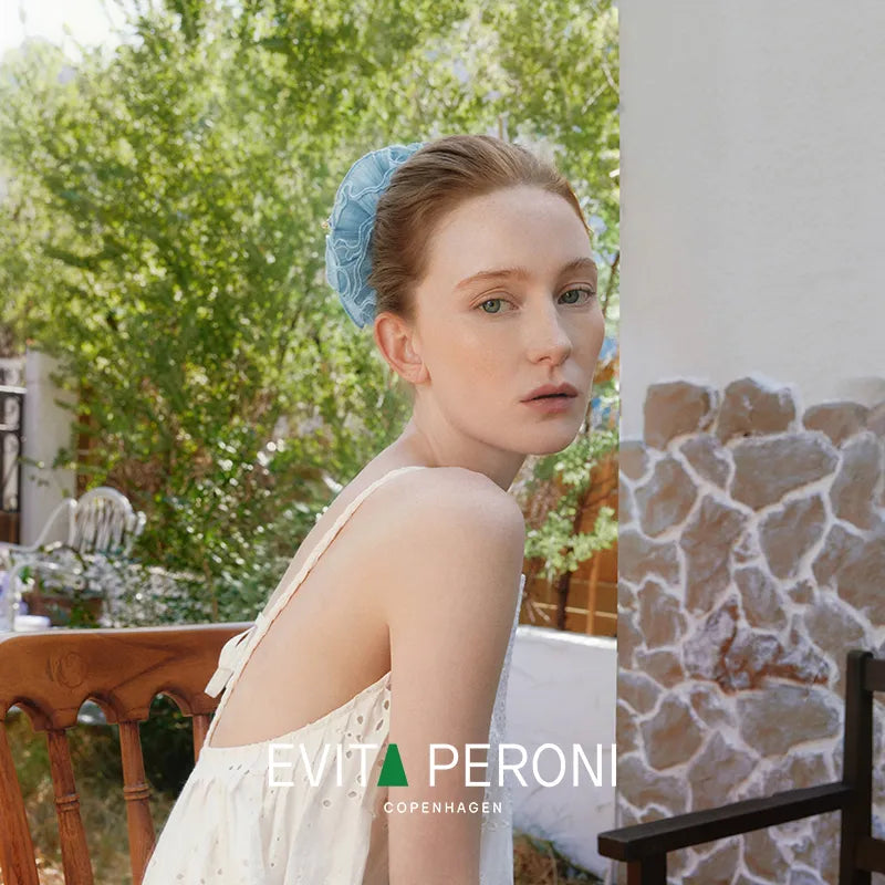 Adelaide Pleated Ruffled Large Scrunchie - EVITA PERONI OFFICIAL