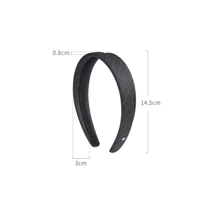 Maeve Gray Palette Headband in Suiting Fabric