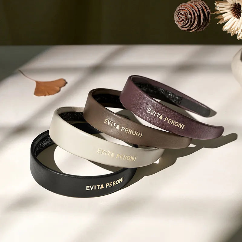Morta Lambskin Wide Headband - EVITA PERONI OFFICIAL