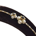 Herriet Velvet Padded Headband - EVITA PERONI OFFICIAL