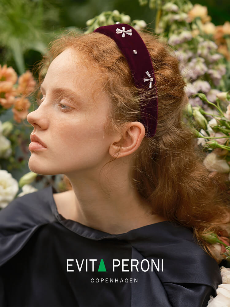 Editha Velvet Crystal Padded Headband - EVITA PERONI OFFICIAL