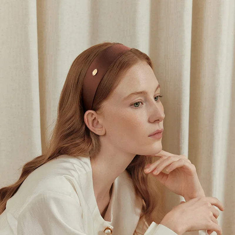 Maggie Mulberry Silk Wide Headband - EVITA PERONI OFFICIAL