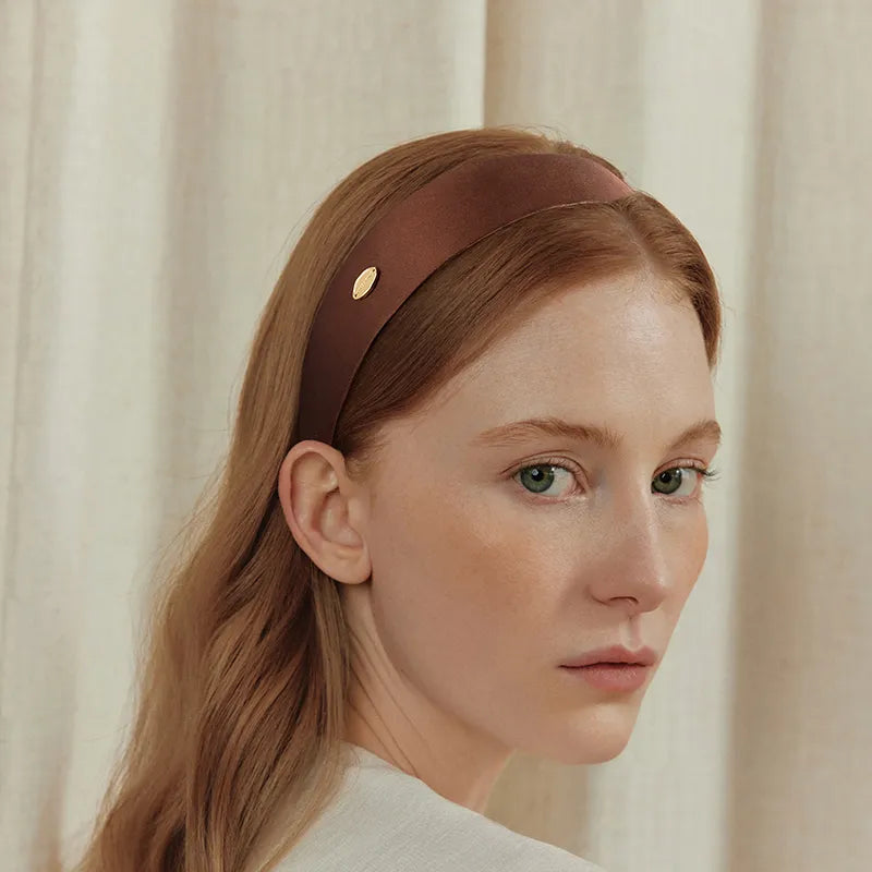 Maggie Mulberry Silk Wide Headband - EVITA PERONI OFFICIAL