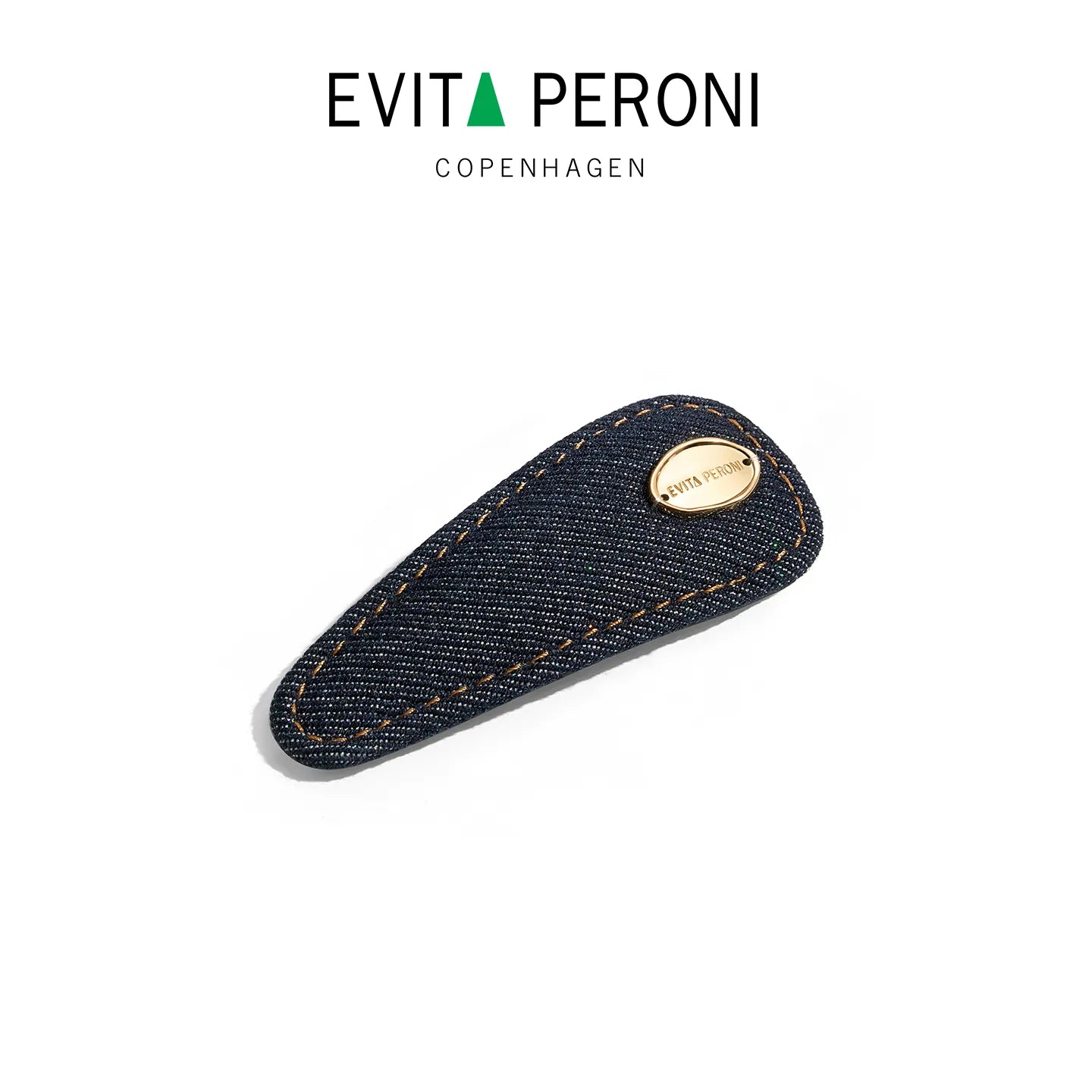Cassia Denim Snap Clip - EVITA PERONI OFFICIAL